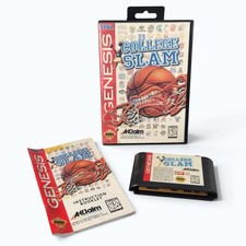College Slam Basketball Sega Genesis 1996 With Manual Tested Former Rental
