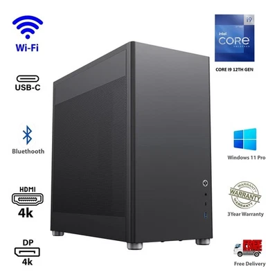 BIRMINGHAM AV Windows 11 Pro CORE i9 - 12a generazione, SSD 4 TB, 64 GB di RAM Desktop PC SFF WIFI 4K HDMI