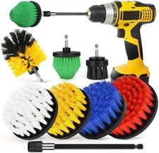 8 Pcs Drill Brush Power Scrubber Attachments Tub Tile Corner