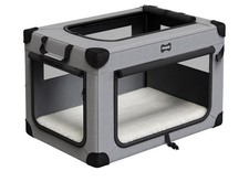 Pawgaze Folding Fabric Dog Cage Crate, Padded Mat, Medium Large, 36/42 in