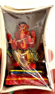 Vintage Indian Hand Carved Wooden Ganesh Figures. Miniature. New Boxed - Image 1 of 4