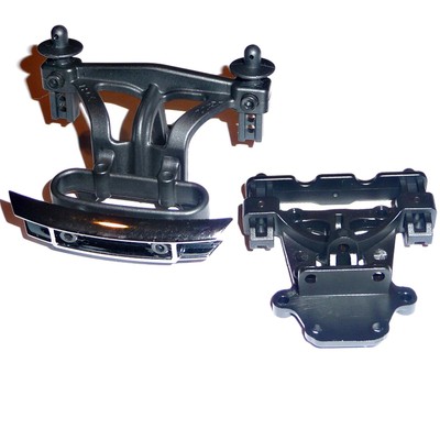 Traxxas 1/16 E-Revo VXL * FRONT & REAR CHROME BUMPERS, BODY MOUNTS & POSTS *
