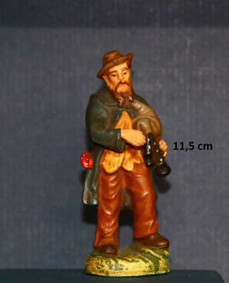 MAROLIN Krippenfigur Hirte Pappmachee Masse (passt zu 12 cm Figuren)