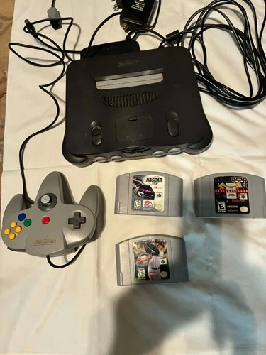 Vintage Nintendo 64 Working Control Deck Controller Chords and 3 Games