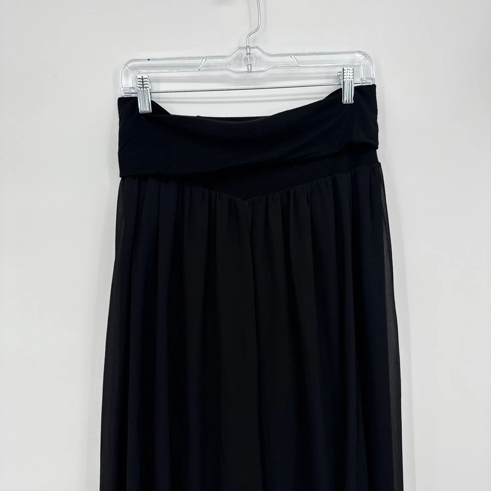 Maxi Falda Larga Plegable Negra Belle Gray de Lisa Rinna Talla Mediana Y2k Foto 2 de 4