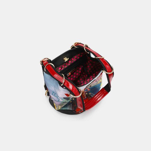 Nicole Lee USA Nylon Multifunktionaler Bucket Rucksack - Bild 4 von 10