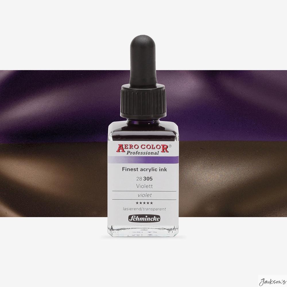 Schmincke Aero Color Acrylic Ink 28ml Violet For Airbrush Pens And Brushes