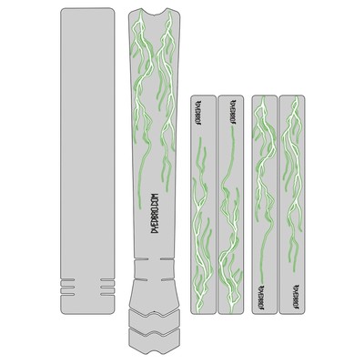 DYEDBRO Lightning Green MTB Frame Protection Kit - Scratch & Chip Resistant