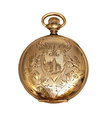 Waltham Gold-Filled Hunter Case Ladies Pocket Watch, Size 6