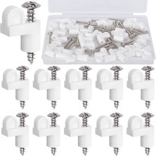 28 Pack 3/8 Inch Window Screen Holder Clips,Offset Window Screen Clips,White Scr