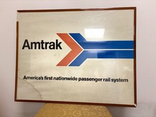 Vintage Original Amtrak Chevron (Pointless Arrow) Logo Display - 28x22