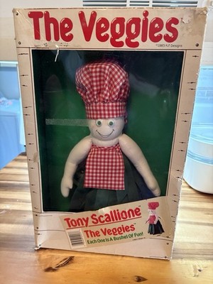 VINTAGE RARE 1985 THE VEGGIES TONY SCALLIONE 13'' DOLL TOY NEW NIB MIB KF DESIGNS