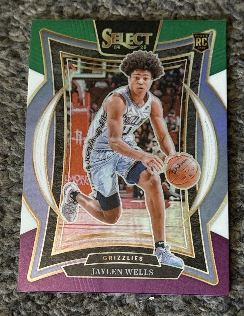 2024-25 Panini Select - Concourse Jaylen Wells #79 Green White Purple Prizm (RC)