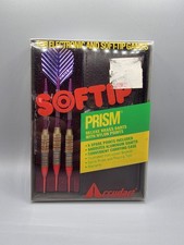 Vintage Accudart Prism Deluxe Brass Dart Set Nylon Red Points - 14g -