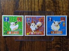 POCKET MONSTERS EEVEE 49 70 80 Pokemon Sticker set Japanese Amada 95-97 NINTENDO