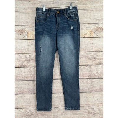Democracy Ab solution Distressed Ankle Skimmer Jeans Women's Size 8 Blue