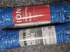 Heavy Duty Polypropylene Rope - 9mm x 5m - Blue Coloured