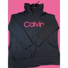 CALVIN KLEIN Long Sleeved Cowl-Neck Sweatshirt, Black, NWT Women  s: XXL