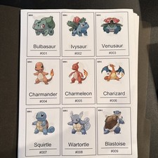 Pokémon Placeholders National Pokédex  1025...