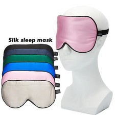 100 Natural Silk Sleeping Eye Mask Soft Blindfold Smooth Eye Cover Patch Eyes S