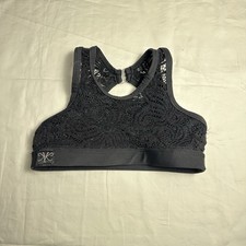 Kandi Kouture Black Lace Keyhole Back Dance Bra Top CM 5/6