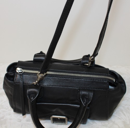 Lucky Brand Leather Boho Crossbody Shoulder Bag Handbag Purse Black - Picture 5 of 17