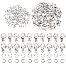 Stainless Steel Lobster Clasps 4mm Open Jump Rings 60PCS 304 120PCS Jump Rings