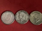 Lot of Three (3) Kennedy Half Dollars -!964 90% Silver/1965&67-49% Silver