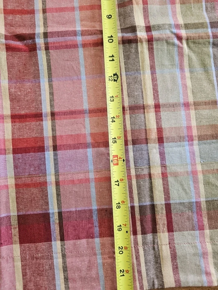 Conjunto de 2 fronhas de travesseiro Pottery Barn xadrez linho aposentado 26x20 - Imagem 2 de 4