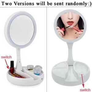 LED Folding Double Sided Makeup Mirror 10x