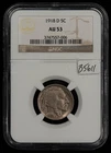 1918-D 5c Indian Head Buffalo Nickel - NGC AU 53 - SKU-B5611