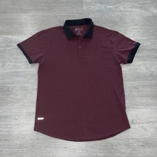 BYLT Drop Cut Polo Men’s XL Lux Performance Short Sleeve Polka Dot Golf Shirt