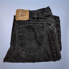 1991 Vintage Made In USA Black Tab Black Denim 550 Levi’s 