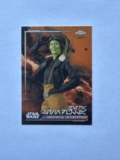 2024 Topps Chrome Star Wars Hera Syndulla AV-2 Aurebesh SP Orange Refractor /25