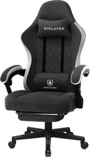 GTPLAYER Fabric Gaming Chair with Footrest, Ergonomic Computer Desk Chair