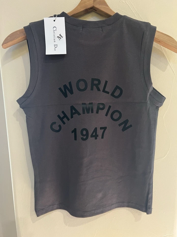 Jadore Dior Майка серый 38 средний Christian Dior винтажный новый с Ярлыками ретро 90-х - Изображение 2 из 4