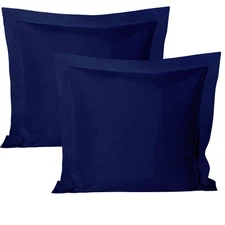 2 Pcs Microfiber European Pillow Shams, Super Soft and Fade, Wrinkle Resistan...