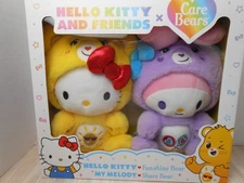 Hello Kitty And Friends X Care Bears 2 Pack Plush Hello Kitty And My Melody Toys