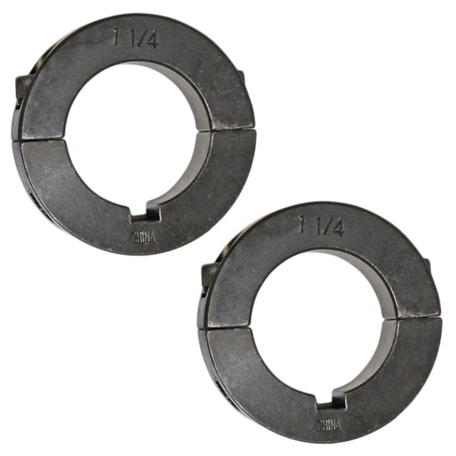 Set of 2, 11/4" Steel Split Axle Locking Collars Go Kart Racing Cart