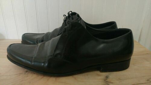 Scarpe da uomo Prada Plain Toe Bluchers nere derby taglia 8 2e 0171 moda avanti - Foto 2 di 9