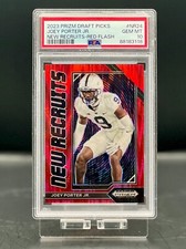2023 Prizm Draft Picks Joey Porter Jr. #NR-24 Red Flash (RC) /49 PSA 10 Gem Mint