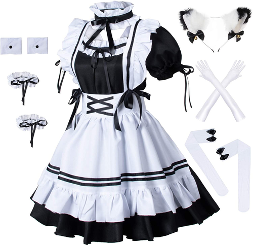 Anime French Maid Apron Lolita Fancy 