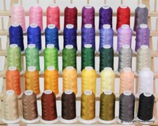 Premium Polyester Brother Machine Embroidery Thread Set of 40 Colors