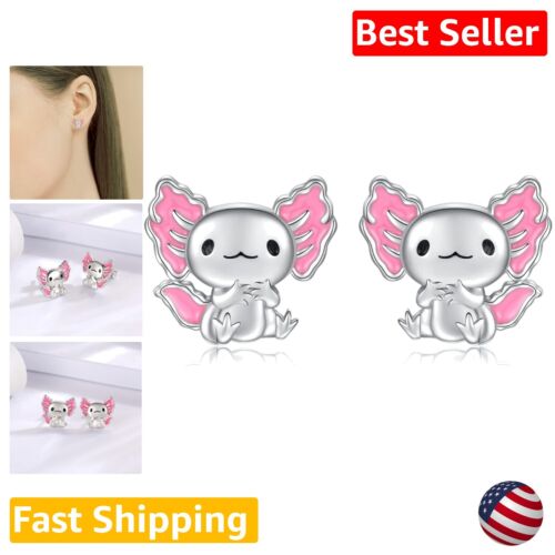 Sterling Silver Animal Earrings Studs - Cute Baby Jewelry Gift for Girls Teens