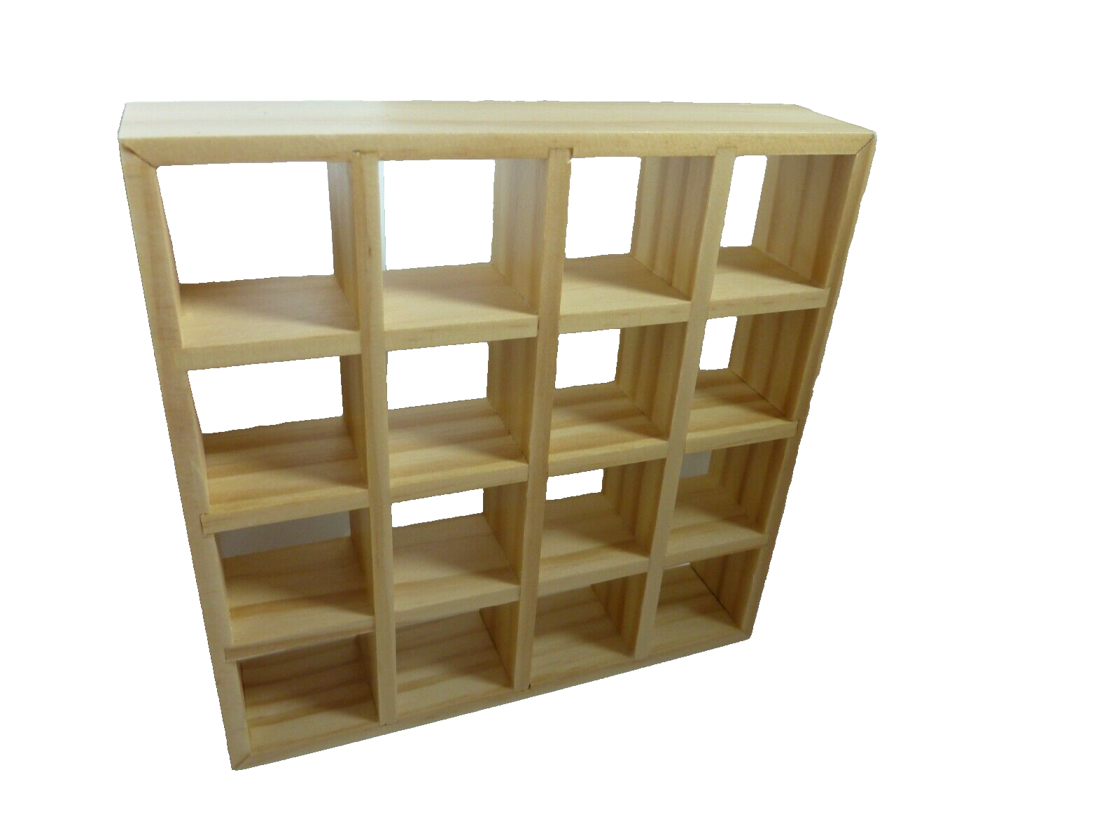 Dolls House 16 Cube Display Lightwood Modern Furniture Miniature 1:12th Scale