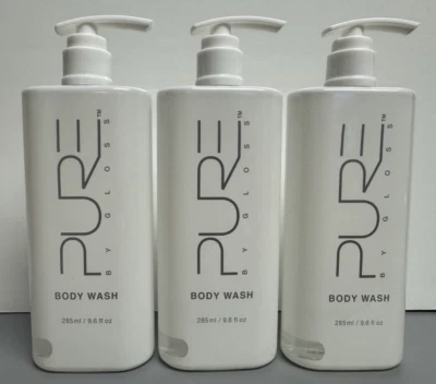 GILCHRIST & SOAMES 3 PACK PURE Gloss Body Wash Intense Clean Lemon Infusion 9.6oz Pump Bottle Lot