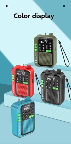 Mini LED Display Radio Portable Reception FM Radios Wireless Bluetooth Speaker - Picture 22 of 28
