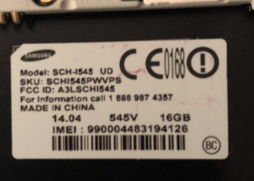 Samsung Galaxy S4 SCH-I545 T-Mobile White 16GB Good Used Broken Glass TRADE IN! - Picture 2 of 3