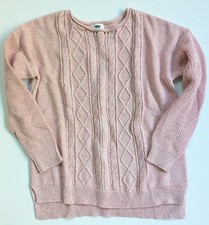NWT Old Navy Girls Cable Stitch Sweater XXL 16 Pullover Light Pink Winter Fall
