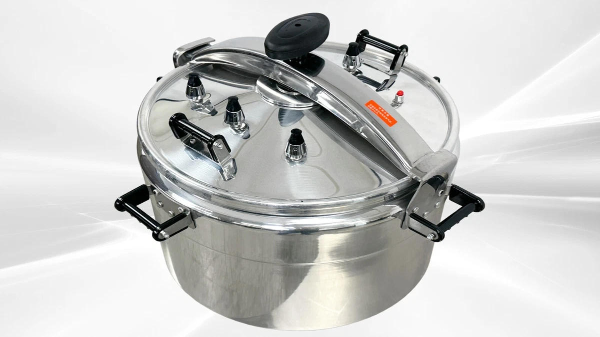 NEW 100QT Commercial Aluminum High Capacity Pressure Cooker Kettle